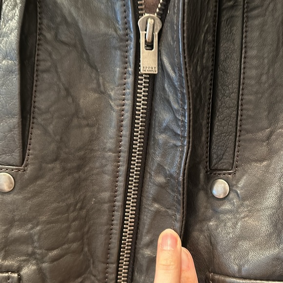 The Kooples real leather real fur hooded leather jacket size small - Picture 8 of 15